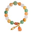 Pulseira Jinsi Yu Jade Beaded para mulheres, natural feita à mão