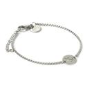 Pulseira Key Design Signo Sagitário de Aço Prata Ajustável