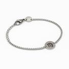 Pulseira Key Design Signo Virgem de Aço Prata Ajustável