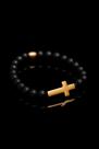 Pulseira Key Design Urah de Pedra Natural Preta Pulseira Key Design Urah de Pedra Natural Preta