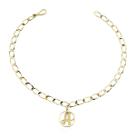 Pulseira Letra Ouro Verdadeiro 10k Polida Maehler Joias 18cm Pulseira Letra Ouro Verdadeiro 10k Polida Maehler Joias 18cm