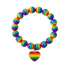 Pulseira LGBT Arco Íris LGBTQIA Unissex Masculino Feminino Tamanho Adaptável