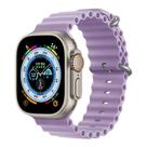Pulseira Lilas 38/40/41mm Oceano Silicone Compatível Relógio Serie 8 7 6 5 4 3 see