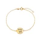 Pulseira Livrai-me de Todo o Mal Folheado a Ouro