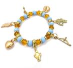 Pulseira Logunedé Orixás Umbanda Candomblé Claro Ajustável