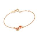 Pulseira lotso e morango banhada COLORIDO 552191 Rommanel