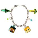 Pulseira LUV HER 7 Minecraft com 4 pingentes de metal para crianças a partir de 3 anos Pulseira LUV HER 7 Minecraft com 4 pingentes de metal para crianças a partir de 3 anos