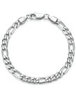 Pulseira LuxGoth GTS-B1B45054 Figaro Link em aço inoxidável