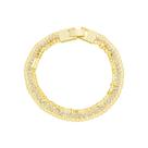 Pulseira luxo tripla Riviera banhada a ouro 18k