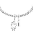 Pulseira Madrinha De Menino Berloque Banhado a Prata 925