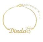 Pulseira Madrinha Dinda Menina Banhada A Ouro 18K - Jhulias Joias E Semi Joias