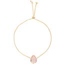 Pulseira Madrinha Pedra Gota Âmbar Folheado A Ouro 18k