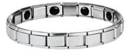 Pulseira Magnética Masculina Luxo Aço Inox Terapêutica