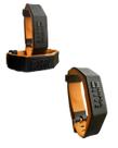 Pulseira Magnética preta com laranja 26 cm de silicone nipon live