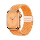 Pulseira Magnética Trançada De Nylon Para Apple Watch Ultra 9 8 7 6 5 4 3 SE 44 40mm Com Laço
