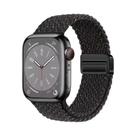 Pulseira Magnética Trançada De Nylon Para Apple Watch Ultra 9 8 7 6 5 4 3 SE 44 40mm Com Laço