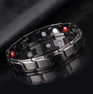 Pulseira Magnética Unissex Equilíbrio Força Com Íons Energia Cor Preto