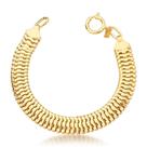 Pulseira malha esteira banhado a ouro