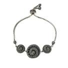 Pulseira Marcassitas Ajuste Silicone Prata de Bali 925