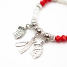 Pulseira Maria Navalha 2 Baralhos Prata Cristal e Silicone