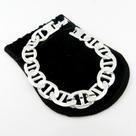 Pulseira Masculina 20cm 12mm Largura Folheada Prata PL193