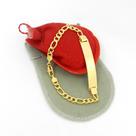 Pulseira Masculina 20cm 4mm Chapa Folheada Ouro 18K PL312