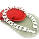 Pulseira Masculina 21cm 1cm Largura Folheada Prata PL234 Pulseira Masculina 21cm 1cm Largura Folheada Prata PL234