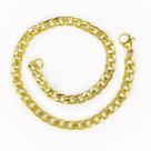 Pulseira Masculina 2,5 mm Banhada Ouro 18k Modelo 3x1 Pulseira Masculina 2,5 mm Banhada Ouro 18k Modelo 3x1