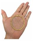 Pulseira Masculina 3mm Piastrine Banhado A Ouro 18k Luxo Pulseira Masculina 3mm Piastrine Banhado A Ouro 18k Luxo