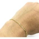 Pulseira Masculina 3x1 20cm Fina 2mm Banhada A Ouro 18k - Linda