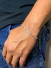 Pulseira masculina 3x1 3,5mm prata 925 Pulseira masculina 3x1 3,5mm prata 925