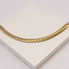Pulseira Masculina Aço Inox Dourado Elo Achatado