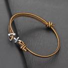 Pulseira Masculina Ajustável Artesanal Com Âncora, Cordões Étnicos, Joia Náutica De Moda Para Praia