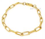Pulseira MASCULINA BanhadA A Ouro 18k 6mm Aço Luxo