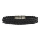 Pulseira Masculina Braided Silver Black M