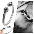 Pulseira Masculina Caveira Aço Cirúrgico Ajustável Bracelete King Skull Punk Rock Biker