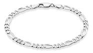 Pulseira Masculina Cor Prata 3x1 Corrente Bracelete Aço Inox