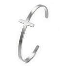Pulseira Masculina Crucifixo da Fé Aço Cirúrgico Ajustável Bracelete Cruz Pulseira Masculina Crucifixo da Fé Aço Cirúrgico Ajustável Bracelete Cruz