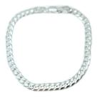 Pulseira Masculina Curta 17 Cm Prata Legitima 925 Grumet