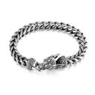 Pulseira masculina de aço inoxidável Dragon Head Retro Punk Titan