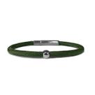 Pulseira Masculina de Corda Verde com Aço John Comprimento:18 cm
