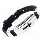 Pulseira Masculina de Silicone Cruz Namorado, Pai, Amigo Secreto