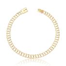 Pulseira Masculina Elo Duplo Grumet Ouro Puro 10k 6 Gramas