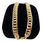 Pulseira Masculina Elo Gourmet 7mm Banhada a Ouro Pulseira Masculina Elo Gourmet 7mm Banhada a Ouro