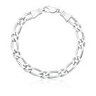 Pulseira masculina Elos Grumet em prata ligítima 950