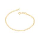 pulseira masculina folheada a ouro 18 cm - rommanel 550428