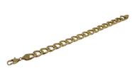 Pulseira masculina folheada a ouro 18cm