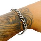 Pulseira Masculina Grumet 3x1 Aço Inoxidavel Maciço Prata