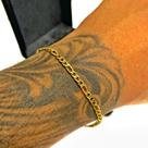 Pulseira Masculina Grumet 3x1 Bracelete Banhada Ouro 18k Pulseira Masculina Grumet 3x1 Bracelete Banhada Ouro 18k