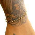 Pulseira Masculina Grumet 3x1 Fino Bracelete Banhada Ouro Pulseira Masculina Grumet 3x1 Fino Bracelete Banhada Ouro